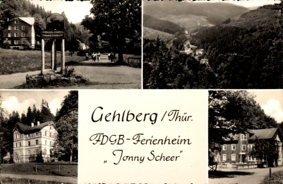 Ak Gehlberg Suhl in Thüringen, FDGB vakantiehuis Jonny Scheer