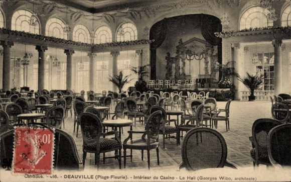 CPA Deauville La Plage Fleurie Calvados, Intérieur du Casino, Hall