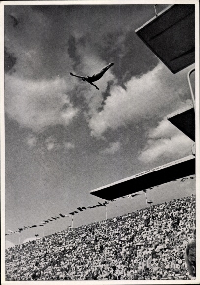 Sammelbild Olympia 1936, Turmspringer Marshall Wayne