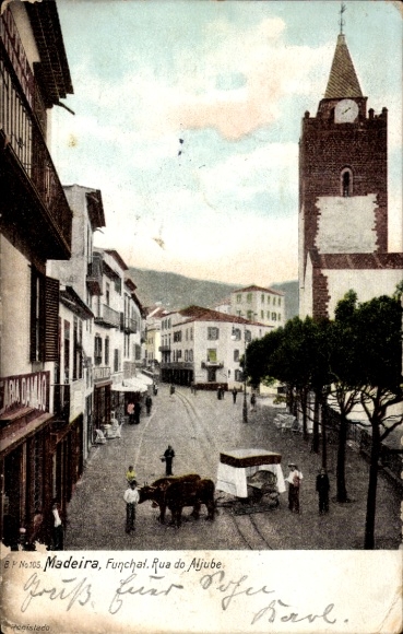 Postcard Funchal Madeira Island Portugal, Rua do Aljube