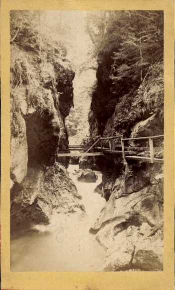 CdV motif in a gorge, wooden walkways