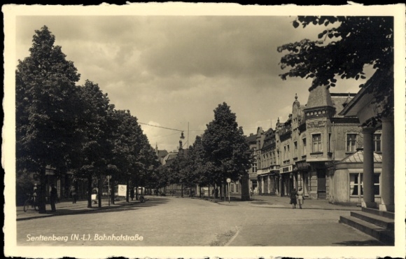 Ansichtkaart Senftenberg in Neder-Lausitz, Bahnhofstrasse