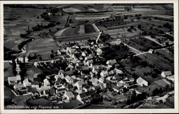 Postcard Oberhohenried Haßfurt Lower Franconia, aerial photograph