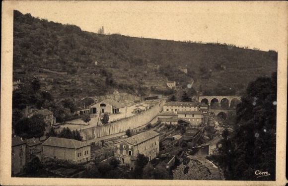 Ak Largentière Ardèche, PLM-Station, Cigaliere-Fabrik