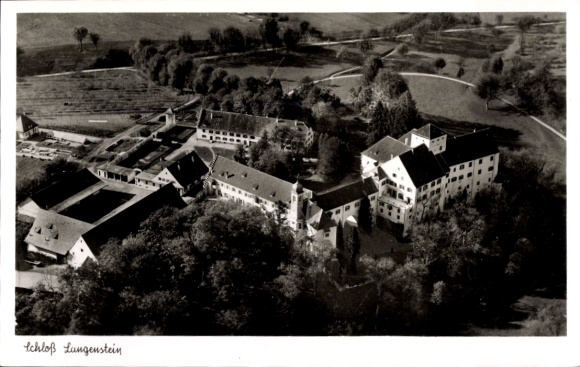 Ak Orsingen Nenzingen Baden Württemberg, kasteel Langenstein, luchtfoto