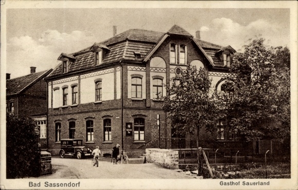 Postcard Bad Sassendorf in Westphalia, Gasthof Sauerland