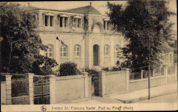 Postcard Port au Prince Haiti, Institut St. Francois Xavier