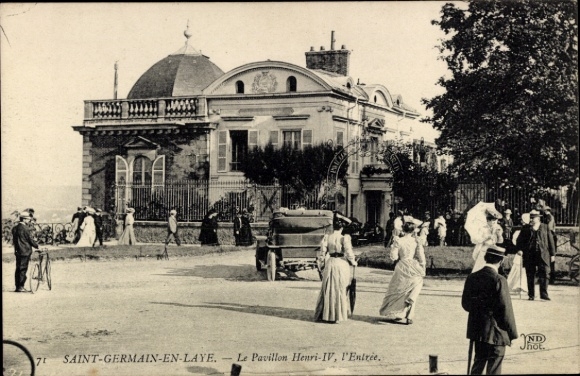 Ak Saint Germain en Laye Yvelines, Pavillon Henri IV, Entrée