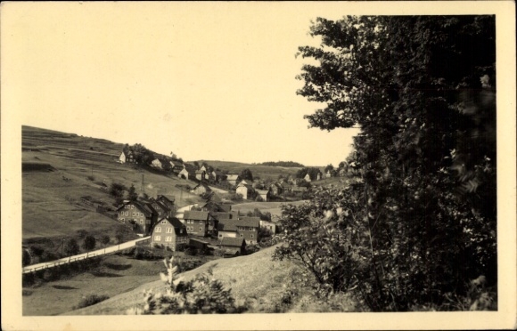 Postcard Heubach Masserberg in Thuringia, view of the town
