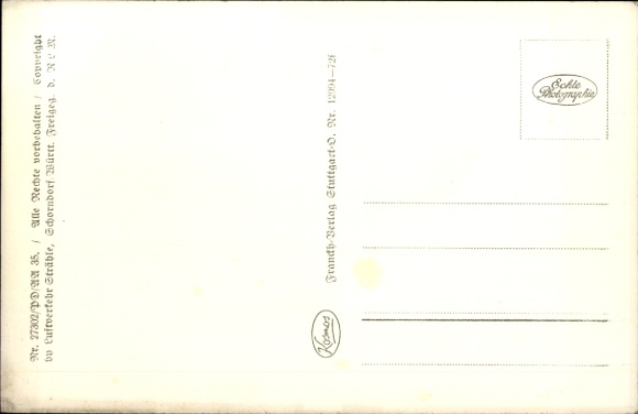 Postcard Herrsching am Ammersee, aerial photograph, Reich Finance School