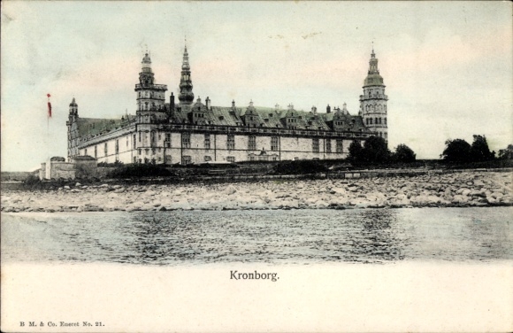 Ak Helsingør Helsingör Dänemark, Schloss Kronborg, Wasseransicht, s Gebäude, 