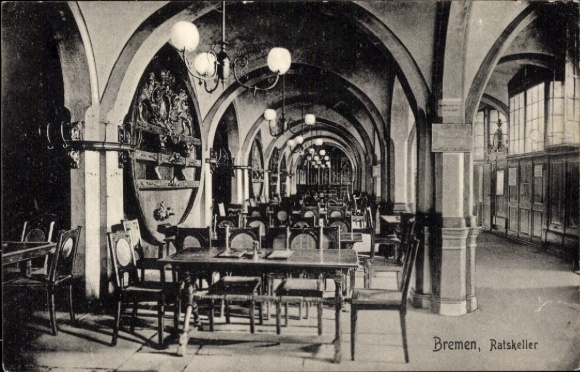 Postcard Hanseatic City of Bremen, Ratskeller