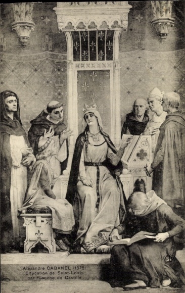 Artist CPA Cabanel, A., Education de Saint-Louis par Blanche de Castille