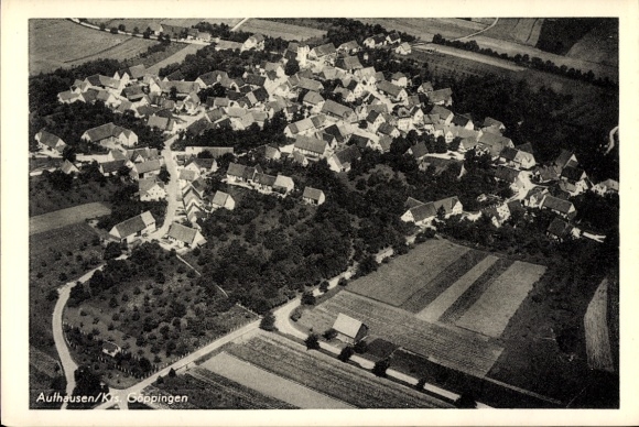 Postcard Aufhausen Geislingen an der Steige, aerial photograph