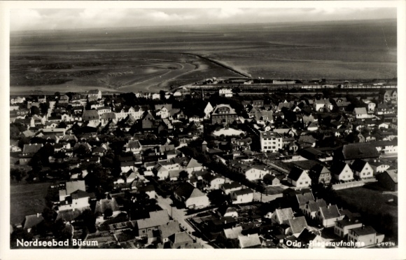 Postcard Büsum in Dithmarschen, aerial photograph