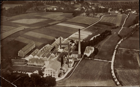 PC Großschweidnitz in Saxony, Duncan&#39;s linen industry, aerial photo