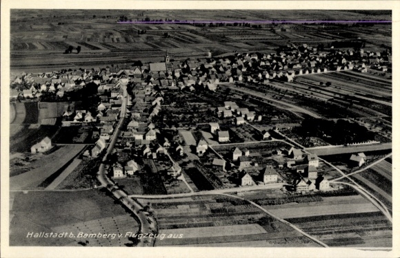 Ak Hallstadt in Oberfranken, Fliegeraufnahme