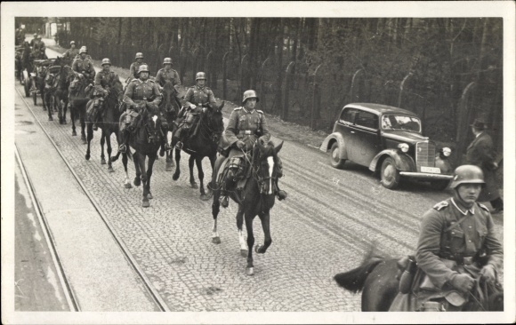 Photo PC Sennelager, Senne military training area, entry 1938, German Wehrmacht, riders