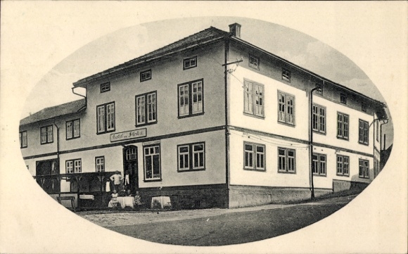 Passepartout Postcard Tambach Dietharz in the Thuringian Forest, Gasthof zum Felsental