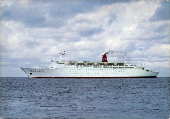 Postcard ship TS Hanseatic, Hamburg Atlantic Line