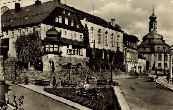 Ak Klingenthal in het Vogtland Saksen, kasteel met kerk