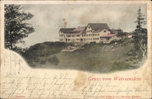Postcard Oberdorf Canton Solothurn, Kurhaus Weissenstein