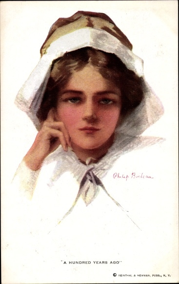 Artist PC Boileau, Philip, Woman, Portrait, A Hundred Years ago