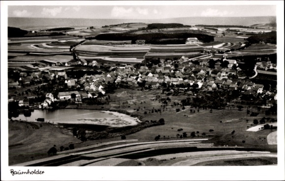 Ak Baumholder in Westrich, luchtfoto