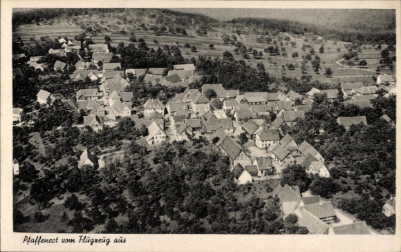 Postcard Pfaffenrot Marxzell in the Black Forest, aerial photograph
