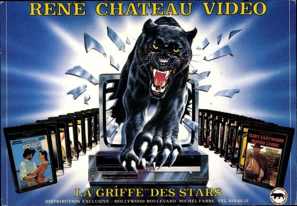Ak Reklame La Griffe des Stars, Puma, Videokasetten, Filmemacher René Chateau Videos
