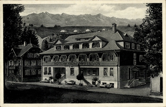 Ak Höchenschwand im Schwarzwald, Hotel-Pension Krone