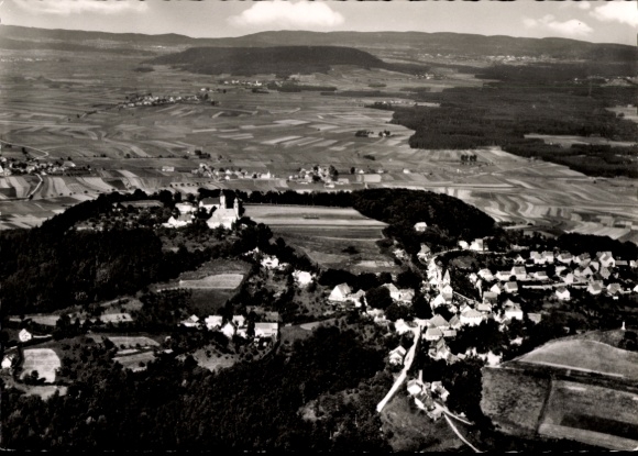 Postcard Sulzbürg Mühlhausen in the Upper Palatinate, aerial photograph
