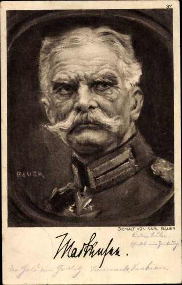 Artist PC Bauer, Karl, Field Marshal August von Mackensen, portrait