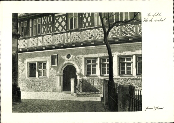 Postcard Eisfeld in Thuringia, Historical Building, Kirchwinkel, Janus Glater