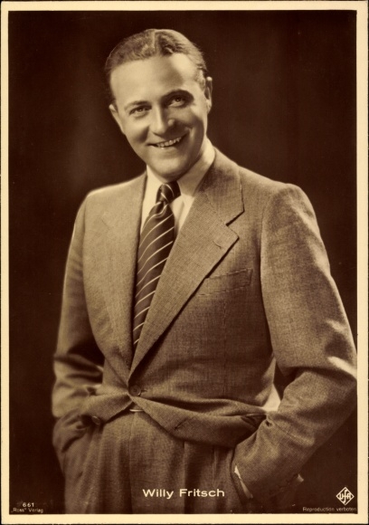 Postcard Actor Willy Fritsch, Portrait, Ufa Film