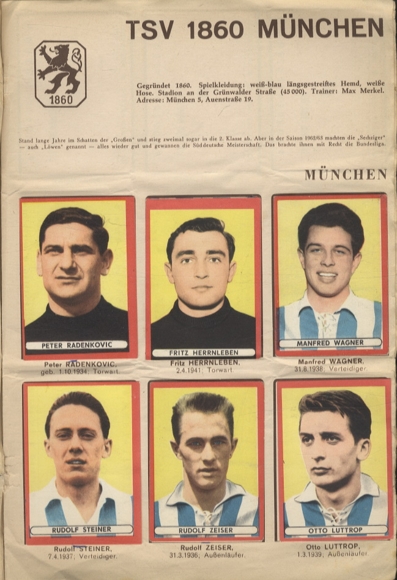 Football album collector's picture album Otto Sicker Verlag, Wiesbaden 1963/64