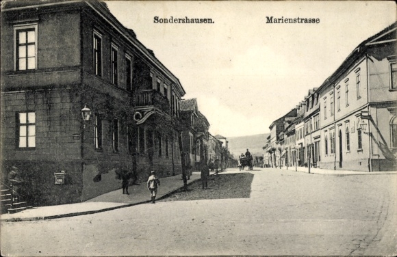 Postcard Sondershausen in the Kyffhäuserkreis Thuringia, Marienstraße