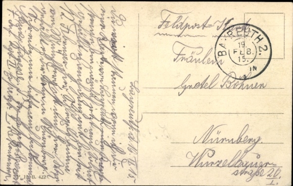 Postcard Bayreuth in Upper Franconia, barracks, 7th Infantry Regiment Prinz-Leopold
