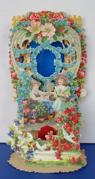 Backdrop Card 3D Wafer Standee Congratulations Boy and Girl Flowers Roses Clover