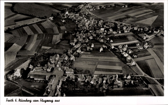 Postcard Forth Eckental in Middle Franconia, aerial photograph