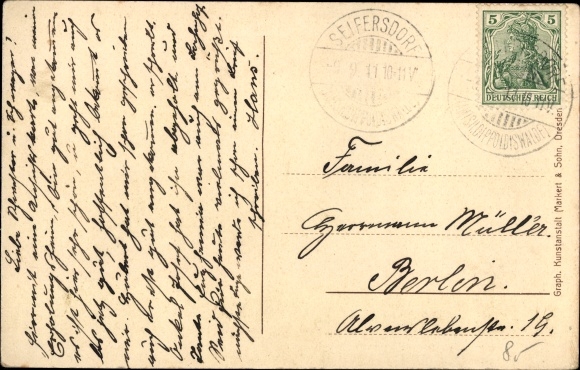 Postcard Seifersdorf Dippoldiswalde in the Eastern Ore Mountains, convalescent home charity