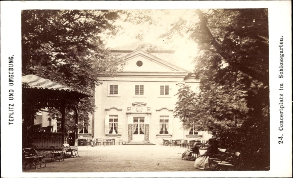 CdV Teplice Teplitz region Aussig, concert place in the castle garden