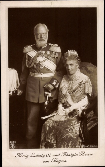 Ak König Ludwig III. von Bayern, Königin Therese von Bayern