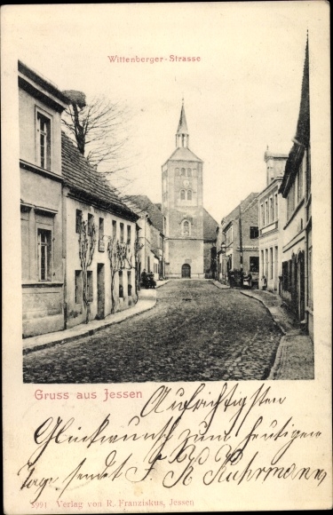 Ak Jessen an der Elster, Wittenberger Strasse