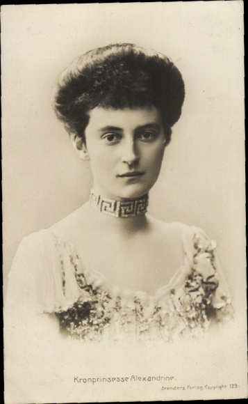 Ak Kronprinzessin Alexandrine von Dänemark, Alexandrine zu Mecklenburg