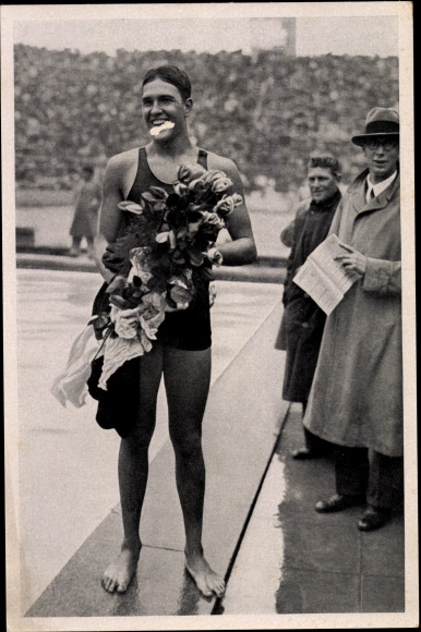 Collection picture Olympia 1936, backstroke swimmer Adolf Kiefer