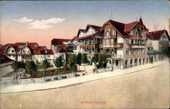 KP Freudenstadt w Schwarzwaldzie, Kurhaus Ruppen, budynek z ogrodem,