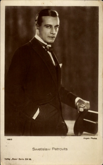 Ak Schauspieler Swetislaw Petrovits, Portrait