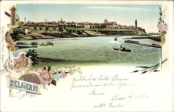 Chromo-Litho Belgern in Saxony, panorama