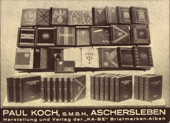 Ak Aschersleben im Salzlandkreis, Werbung, Paul Koch, G.M.B.H., Briefmarken-Alben
